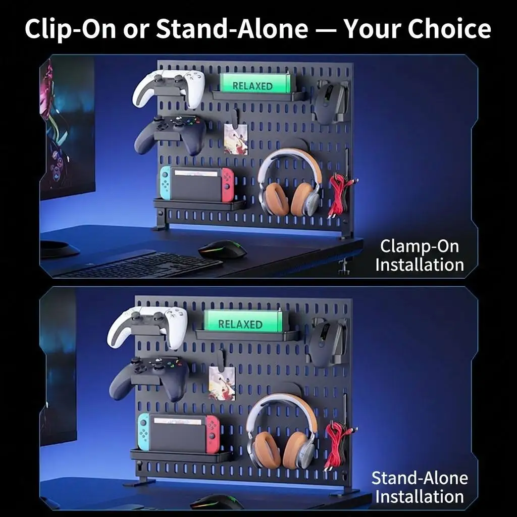 Pegboard Combination Desktop Storage Kit, Vertical and Clip-Type Pegboard Display Panels, Suitable for Home Office Storage. image 3