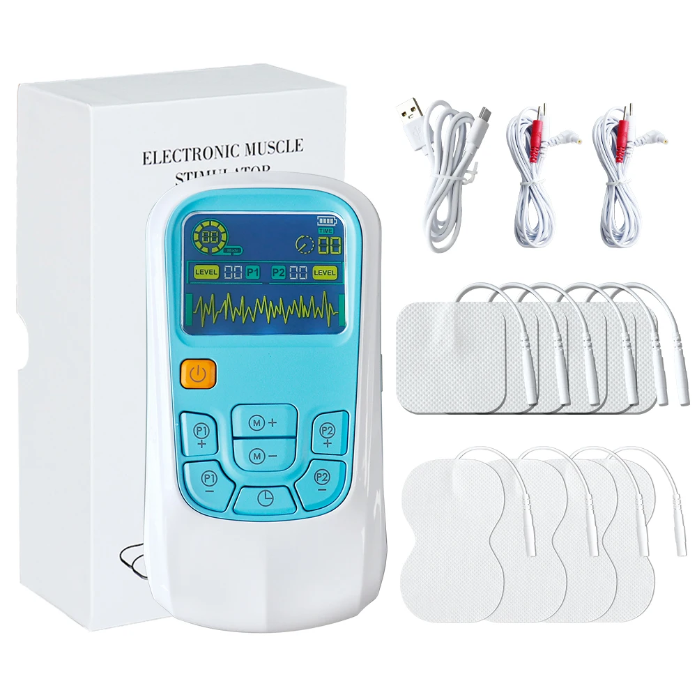 Dual Channel TENS EMS Unit 25 Modes Nerves Muscle Stimulator for Pain Relief Therapy Electronic Pulse Massager Muscle Massager