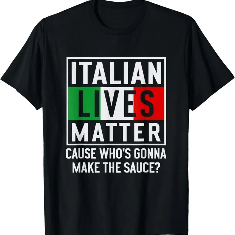 T-shirt drôle avec drapeau italien, pour les amoureux de l'Italie, avec inscription « Lives Matter Cook»
