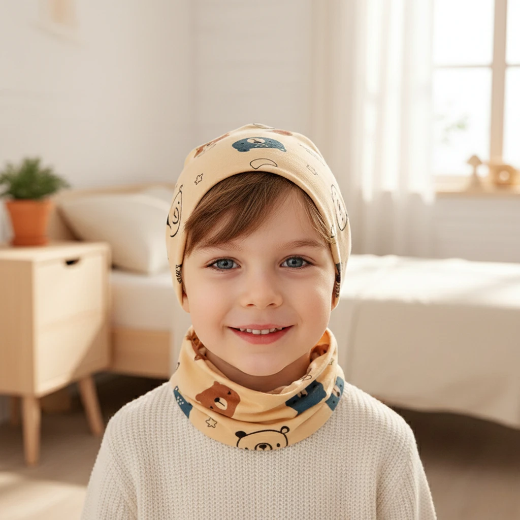

Warm Cotton Kids Scarf Flexible Neck Collar Soft Winter Protection Neckerchief for Baby Toddler Children 0 To 12 Years Travel