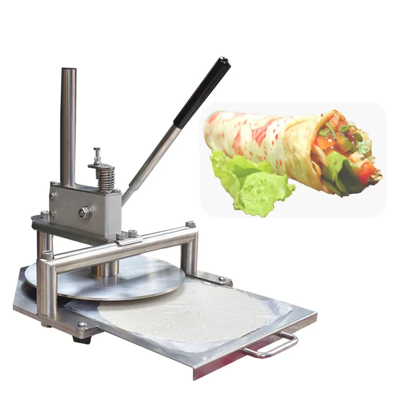 Manual Tortilla Maker Wheat Flour Dough Press Machine Pizza Making Machine Chinese Wheat Bread Pressing Machine Pastry Press