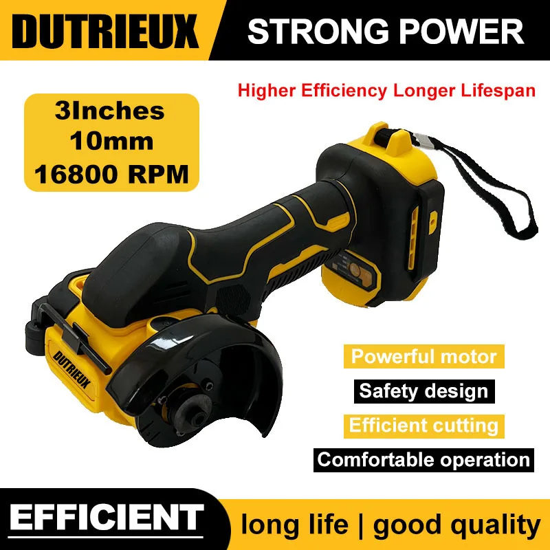 

Fit DeWALT Cordless Angle Grinder 3 Inch Mini Polishing Grinding Machine Electric Cutting Power Tools For 20V 18V Battery