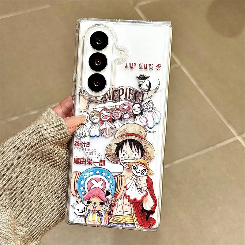 ثلاثية الأبعاد أنيمي لطيف O-One P-Piece لوفي زورو أضعاف Magsafe حافظة شحن لاسلكية لسامسونج ZFold 3 4 5 6 7 حامل مغناطيسي الكرتون #6