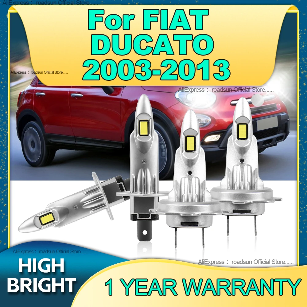 

2/4Pcs LED Light 25000LM H7 H1 Mini Size Headlamp Wireless Car Bulb For FIAT DUCATO 2003 2004 2005 2006 2007 2008 2009 2010-2013