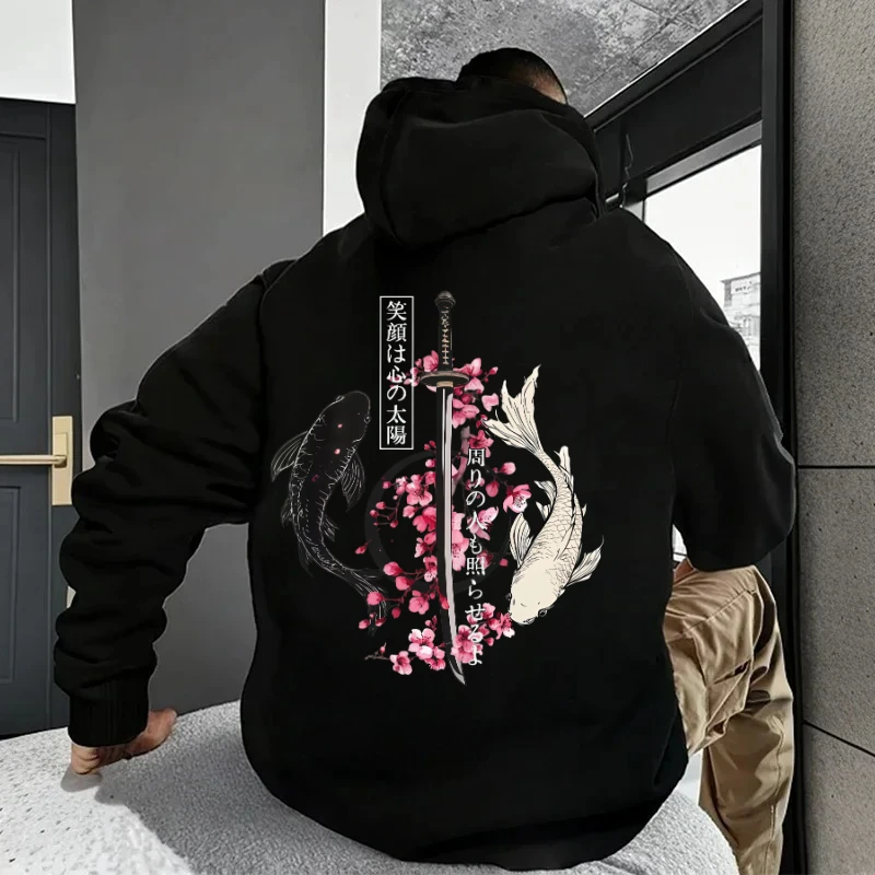 Best-selling men's loose casual hooded sweater for autumn and winter. Trendy couple-style youth-oriented warm coat top.