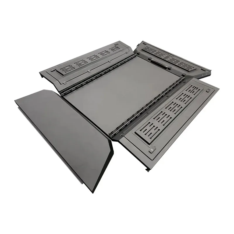 

14 to 2021 Model Tundra 6.5ft Aluminum Alloy Thickened Split Three-door High-lift Rear Cargo Cover with Fully sealed Rear Cover