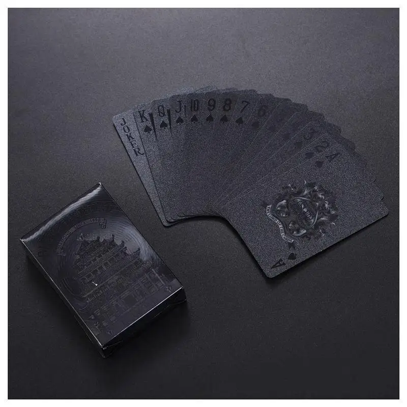 New Color Black Gold Playing Card Game Card Group Waterproof Poker Suit Magic Dmagic Package Board Game Collection Entertainment