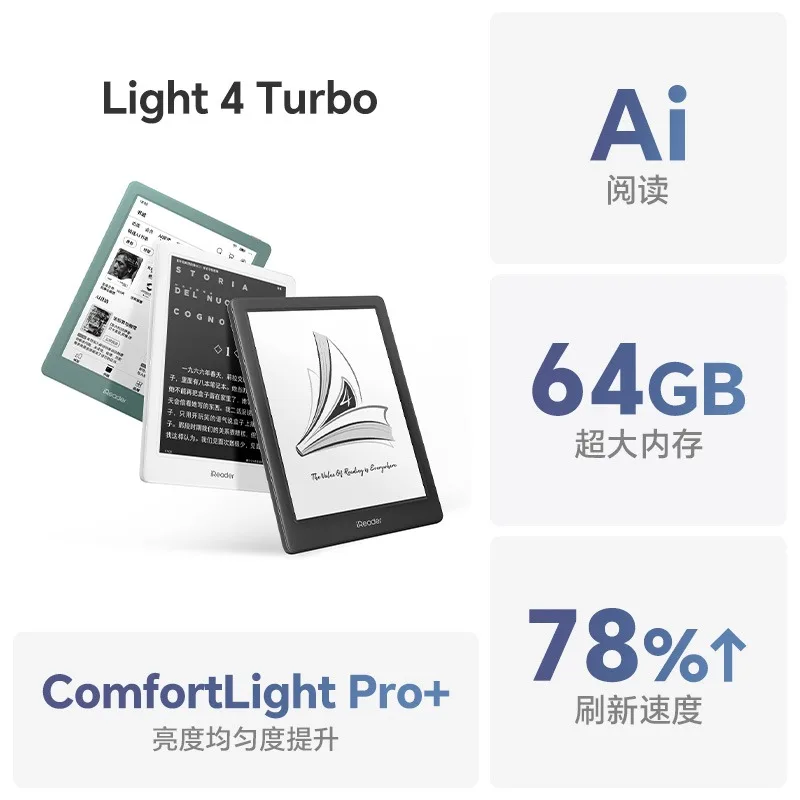 IReader Light4 Series قارئ شاشة الحبر للكتاب الإلكتروني 6 بوصة قارئ حماية العين من الورق الإلكتروني شاشة حبر ورق إلكتروني رواية الطالب الهزلية PDF
