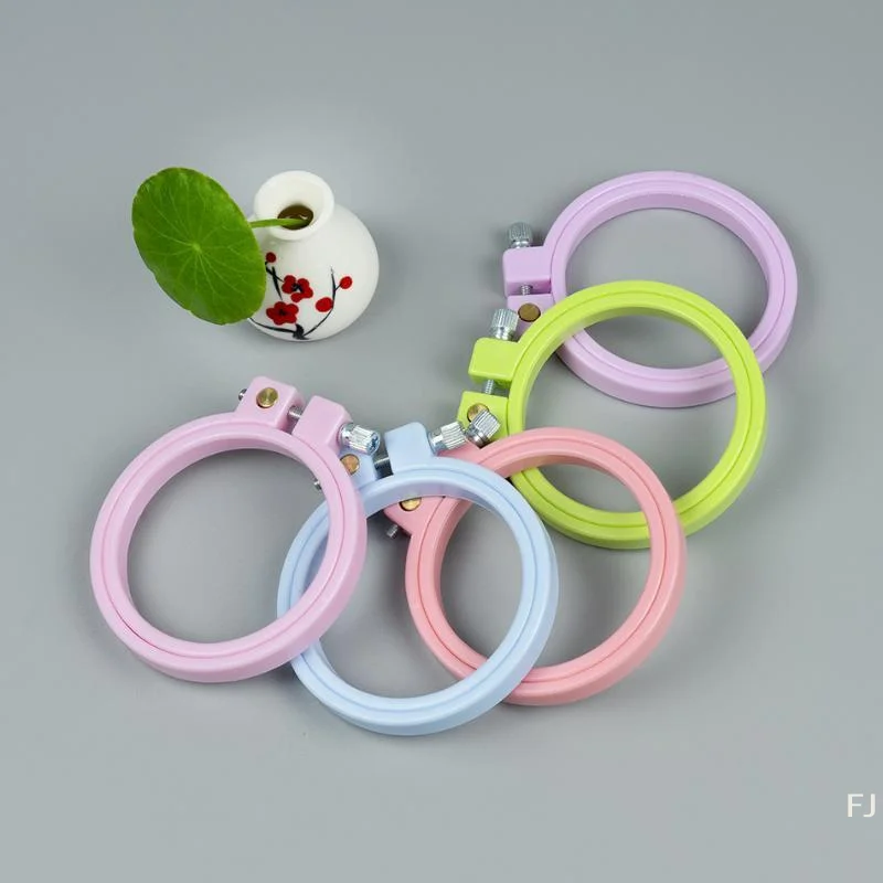 [YU]Round 8cm Plastic Embroidery Hoop Durable Cross  Sewing Ring for Art Class DIY Handcraft Making Supplies