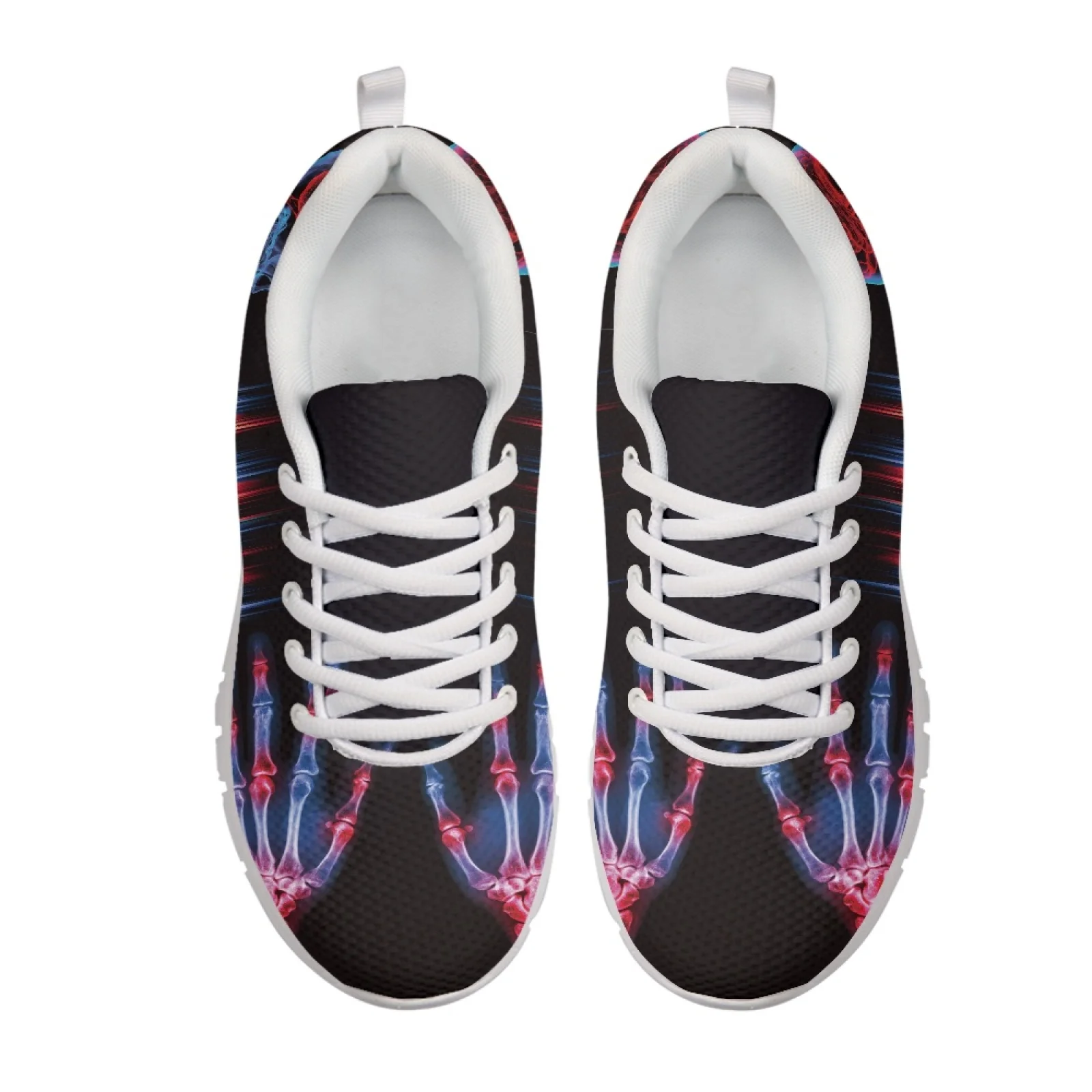 Coloranimal Skeleton Hand New Trend 2026 Athletic Sport Shoes, Tennis Walking Sneakers for Men and Women