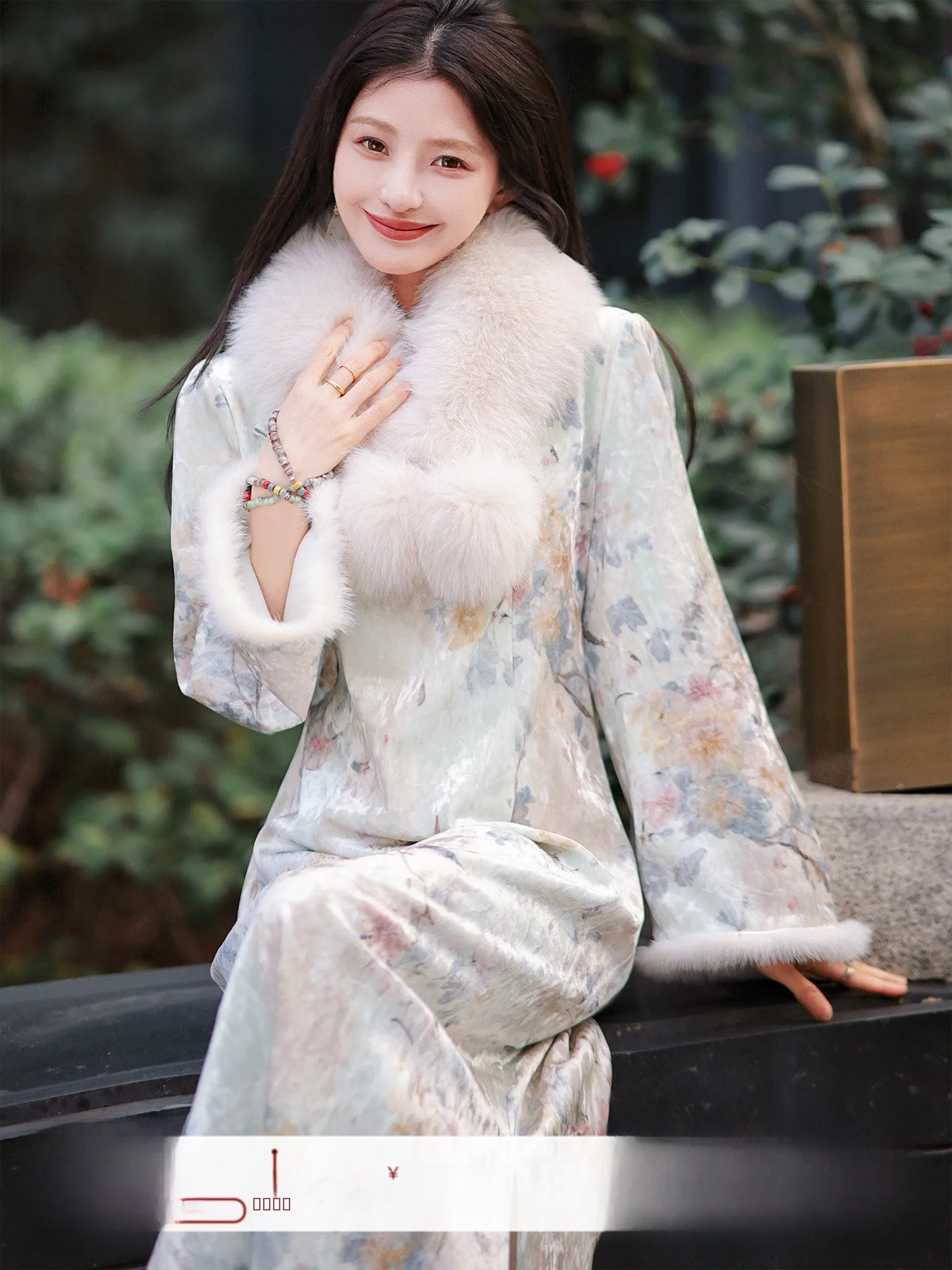 

Пальто Zhaoda Xi из меха водяного кролика с полной подкладкой из флиса, эластичное, с длинными рукавами, зимнее, для свадьбы