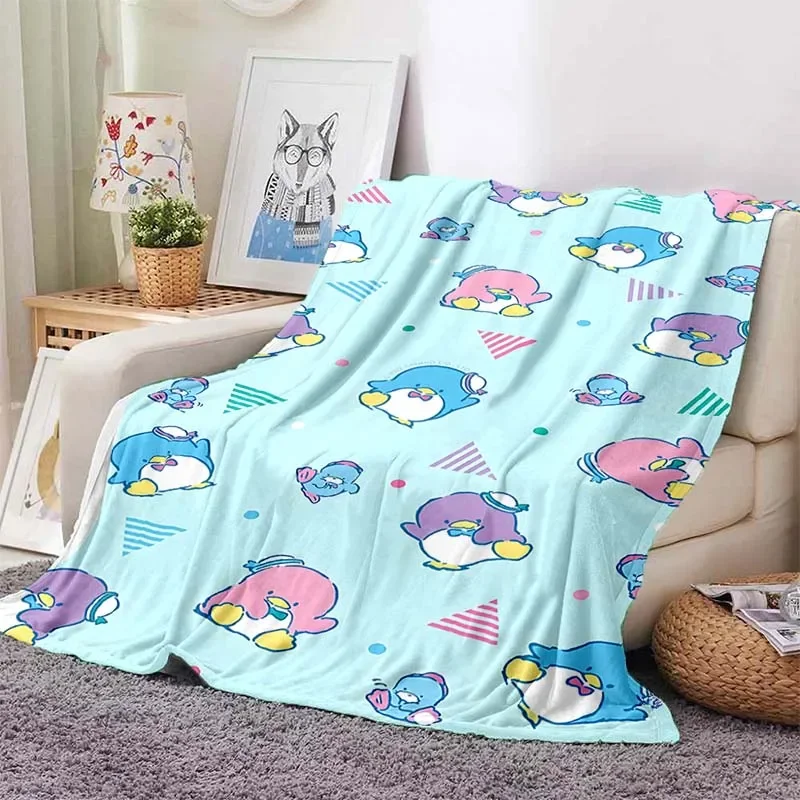 6 Sizes Sanrio Tuxedo Sam Printed Blanket Children Adult Blanket Soft and Warm Bedding for Bed Sofa Outdoor Travel Cover Blanket