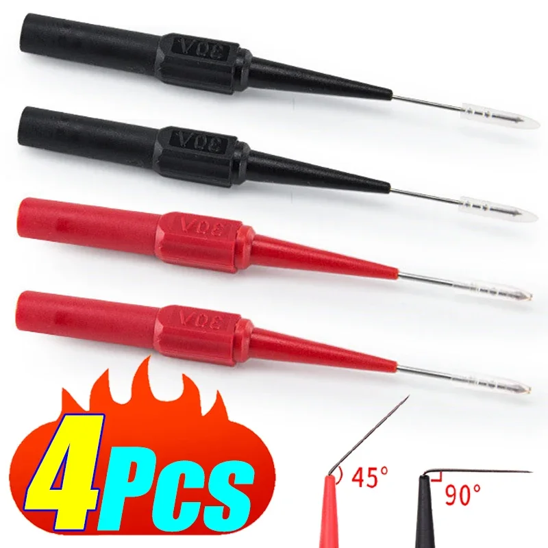 1/4/8Pcs 30V Diagnostic Tools Multimeter Test Lead Extention Back Piercing Needle Tip Probes Tools Automotive Kit Machine 0.7MM