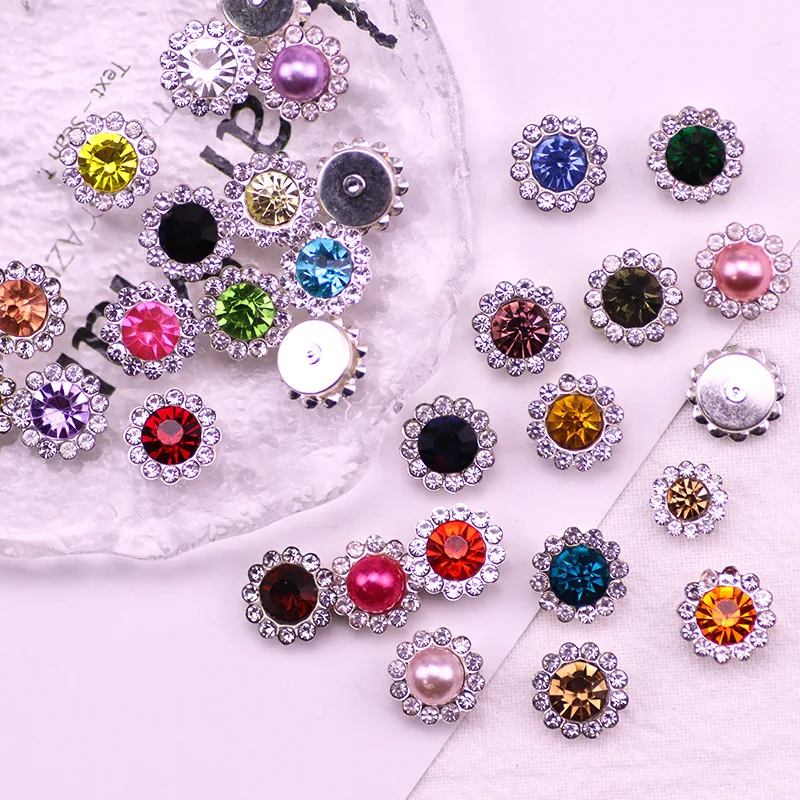 

30pcs Colors All Sizes Glass Crystal Shape Rivoli Sewing Stones Flatback Sew on Rhinestones For Garment Clothes Bags