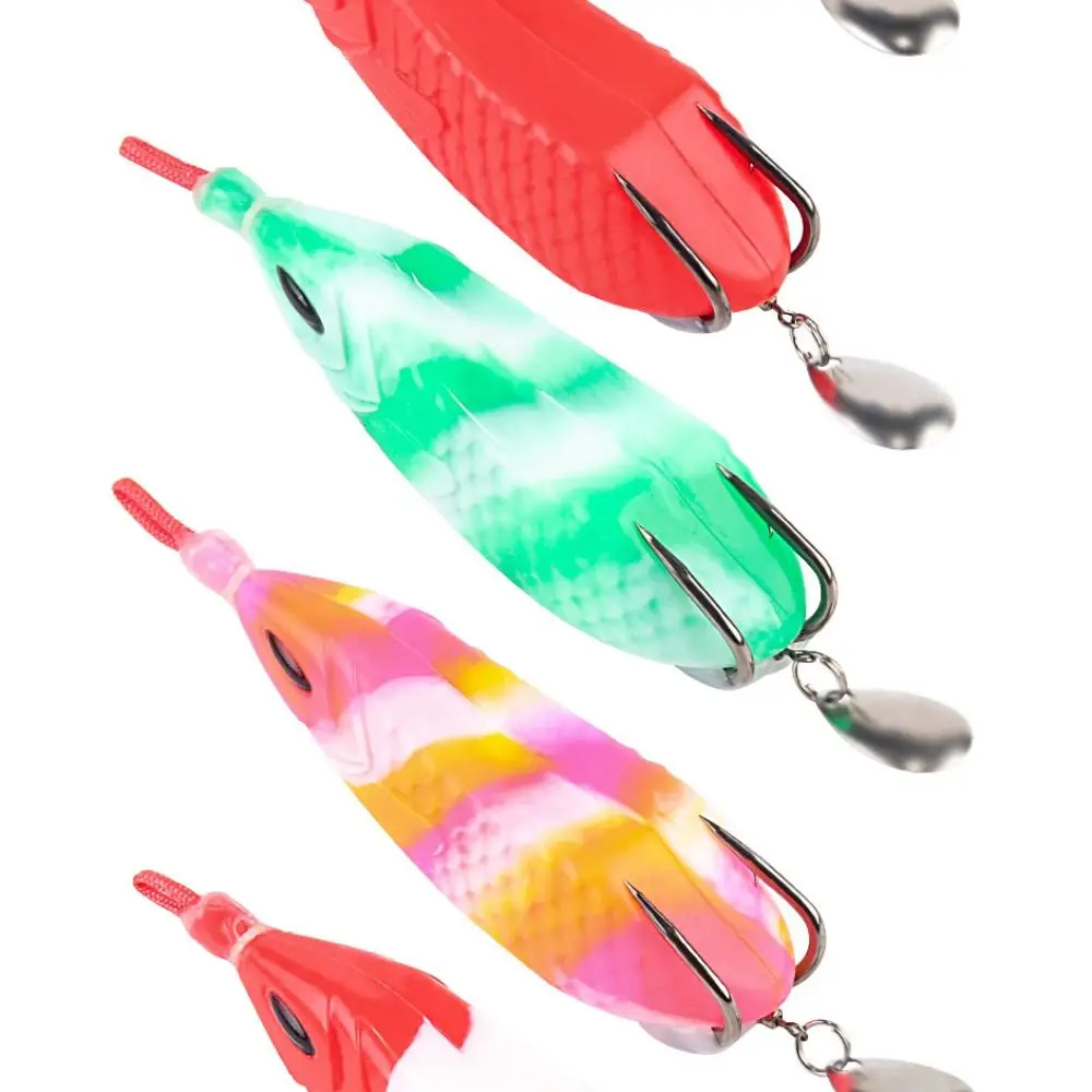 Frog Lure Double Propeller Legs Silicone Soft Baits 16g Topwater Wobblers Artificial Bait For Bass Catfish Fishing Tools