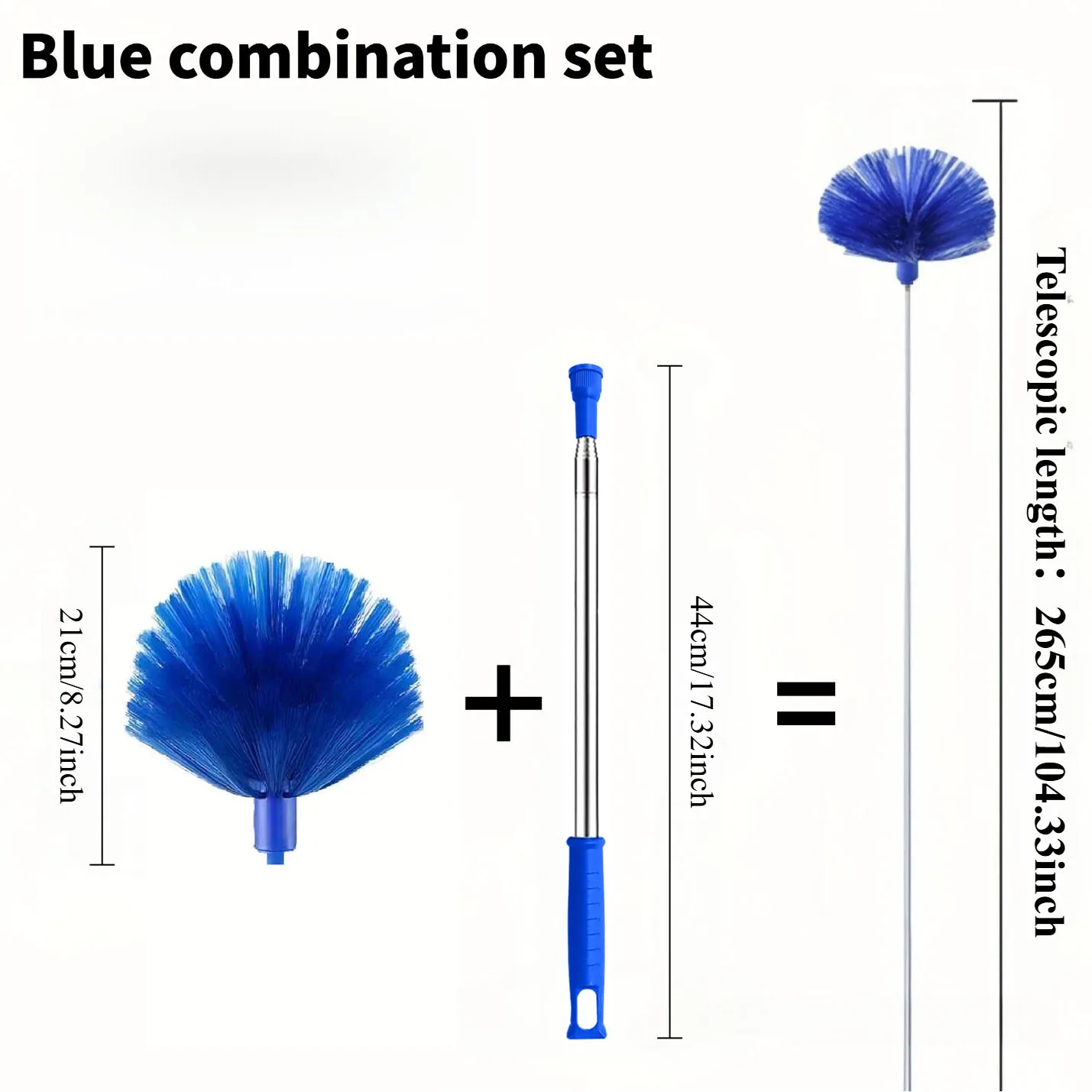Upgraded Extended Spider Web Duster with Telescopic Pole, Multi-Purpose Washable Cleaning Dusting Set, Corner Spider Web Duster,