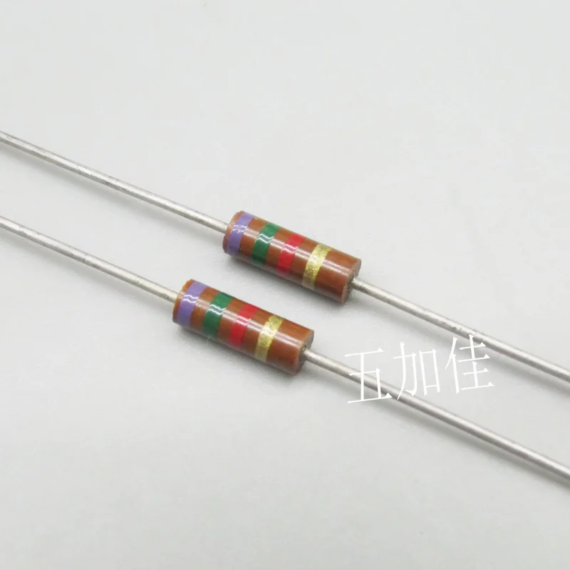 10-100pcs imported 1/4W 240K MF1/4DCT52R2403F metal film color ring resistor