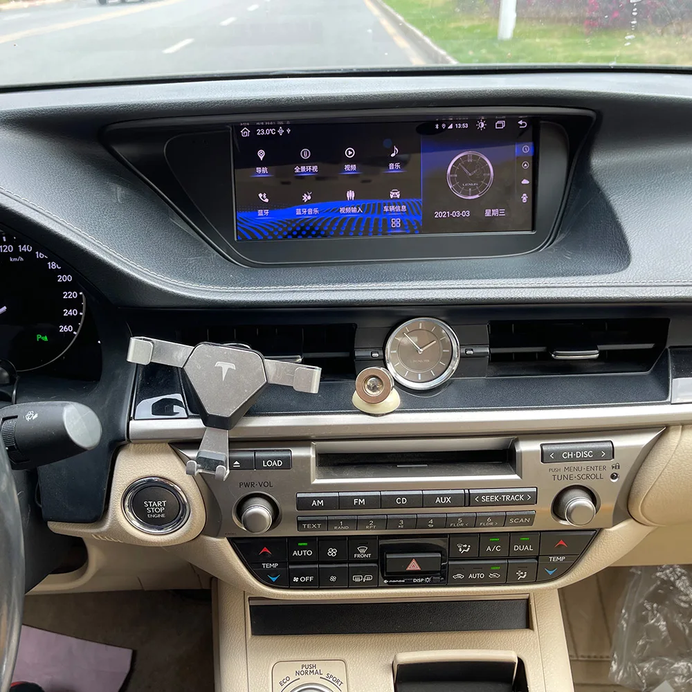 Radio con GPS para coche, reproductor Multimedia con Android, sin DVD, pantalla táctil de 2014 GB, para Lexus ES ES200 ES300 2017-128