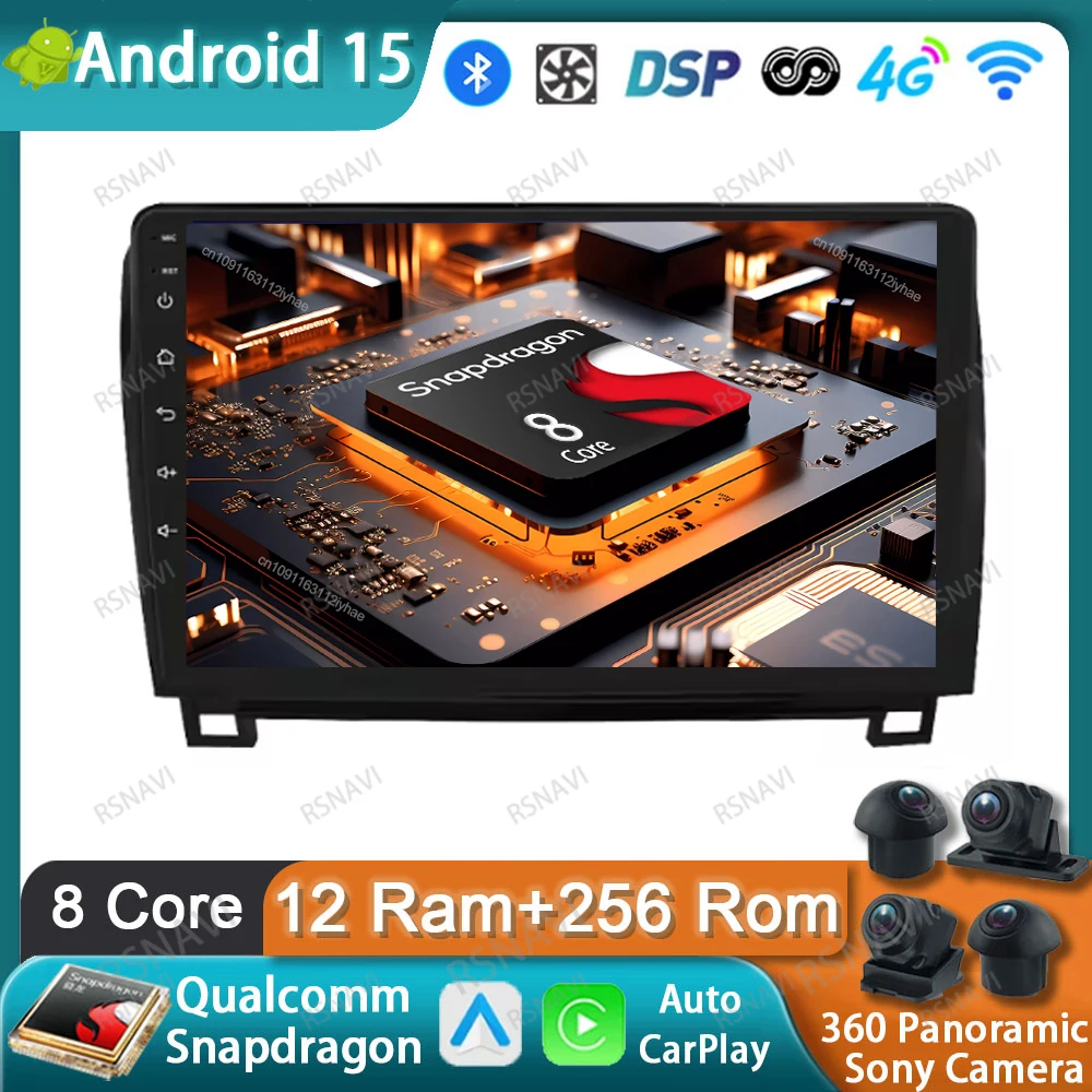 راديو السيارة أندرويد 15 لتويوتا تندرا XK50 2007 2008 2009 2010 - 2013 WIFI + 4G LTE Snapdragon RDS اللاسلكية Qualcomm NO 2DIN IPS #1