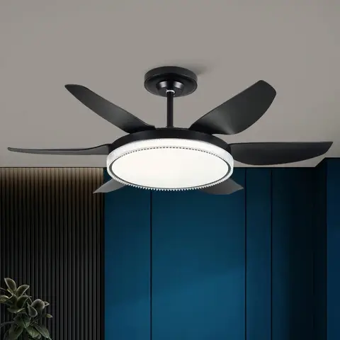 ELARA 팬 라이트 북유럽 LED 천장 팬 라이트 현대 미니멀리스트 레스토랑, 거실, 침실 상업용 선풍기