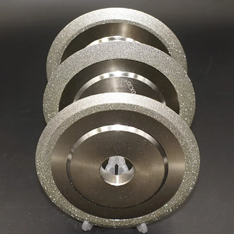 Grit150~320 SDC Electroplated Diamond Grinding Wheel Double Beveled Angle 45° 60° 90° for Grinding Alloy Ceramic Tungsten Steel