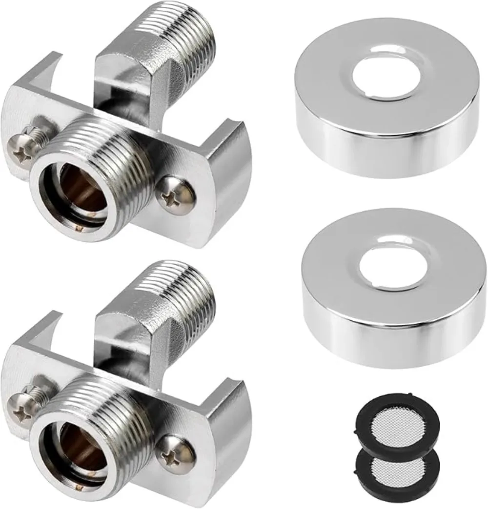 

360 ° Adjustable Faucet Angled Curved Foot Eccentric Screw Corner Tap Adapter Kitchen Faucet Accessories