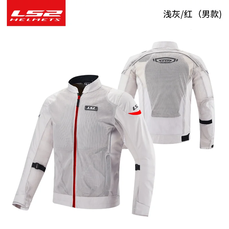 

Ls2 Summer Polyester Motorcycle Jacket Armor Men Motorcyclist Racing Jacket Clothing Women Mesh Breathable Jacket