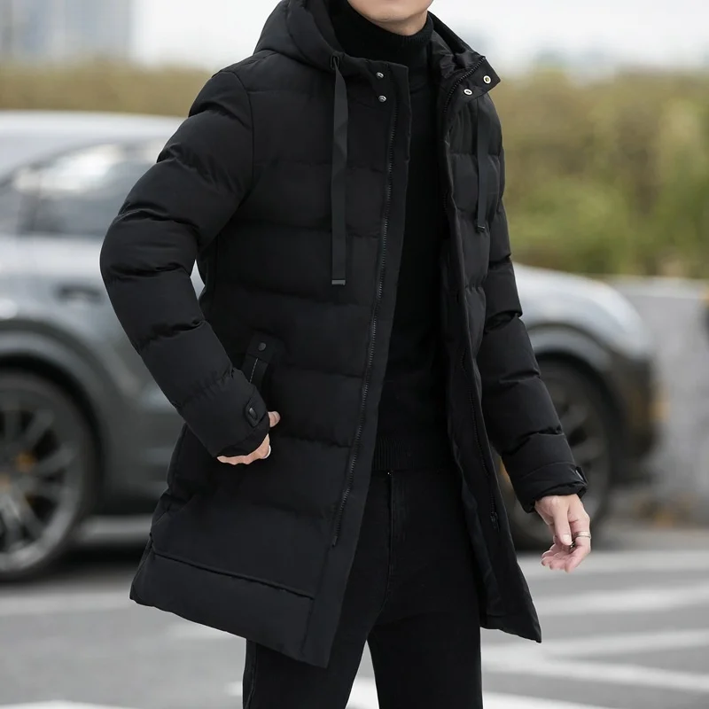 Men 2024 Winter New Classic Warm Parkas Jacket Coat Autumn Outwear hooded cotton Parka Jackets green black gray coats