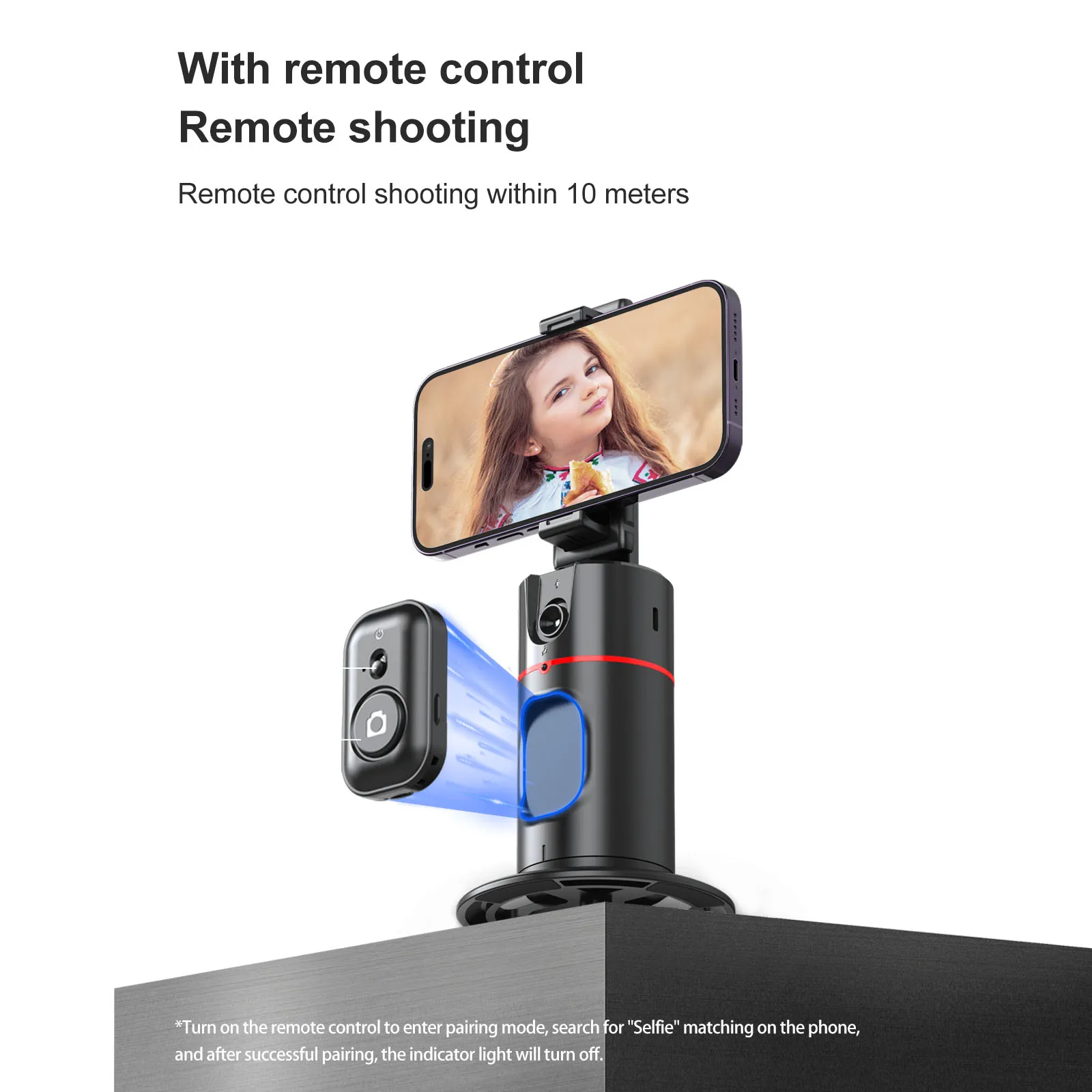 Smart Face Track 360 Rotation Gimbal With Remote Shutter Stabilizer Selfie Stick Desktop Tracking Gimbal For Tiktok Phone Live