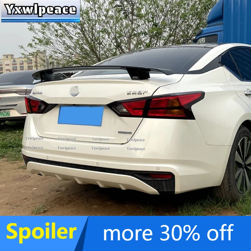 

For Nissan Altima Teana Spoiler 2019 2020 2021 2022 2023 ABS Carbon Fiber Look Rear Trunk Lip Spoiler Wing Body Kit Accessories