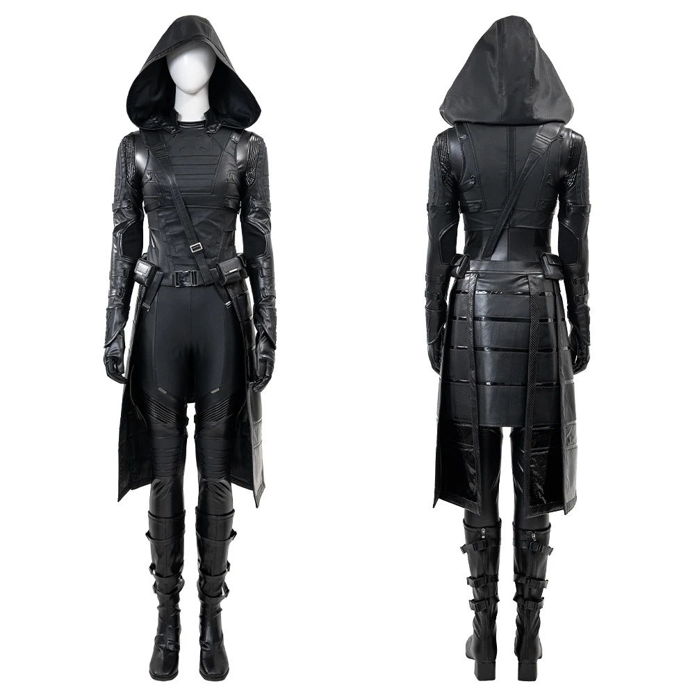 

Ava Starr Cosplay Hannah John-Kamen Costume Black Jumpsuit Vest Hat Shoes Full Set Women Movie Fantasy Outfit Halloween Clothes