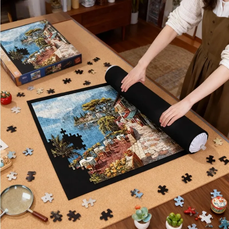 1500 Pcs Felt Puzzle Mat - Portable Home Decor Roll, Jigsaw Playmat & Wall Ornament Accessory for Living Room