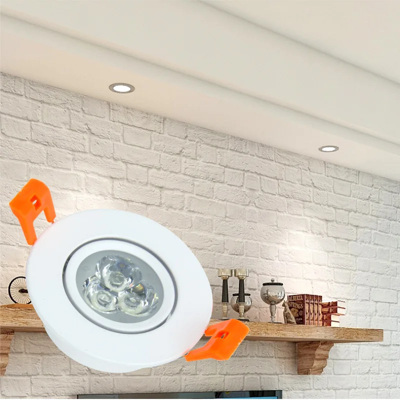 led mini down light 3W led spot light recessed lights ac85-265v ceiling light Aluminium 68mm