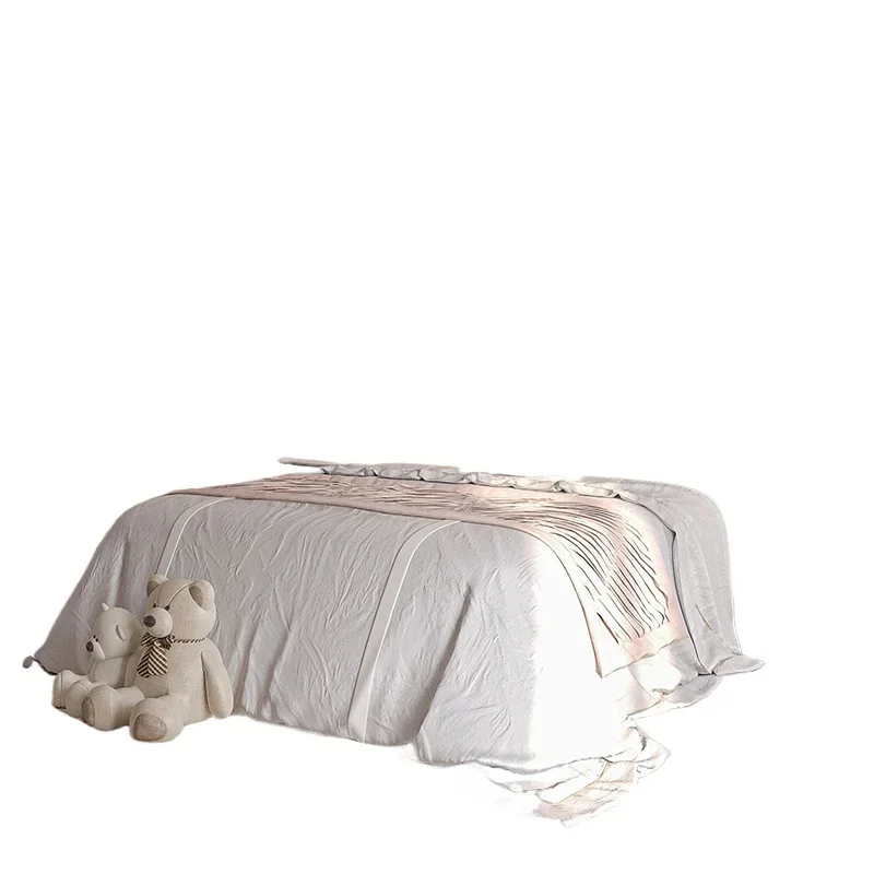 

European solid wood carvings, double bed master bedroom