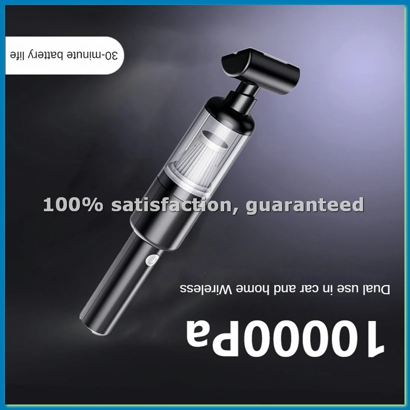 

Беспроводной автомобильный пылесос 2-в-1 с функцией воздуходувки, 10000 Па, портативный, высокомощный, для дома и офиса - Черный - ABRM