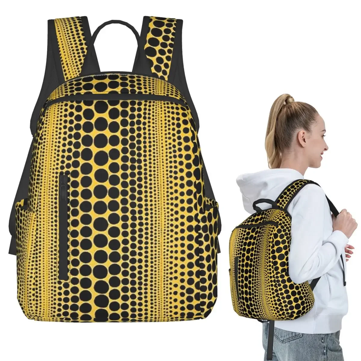 

Yayoi Kusama Pumpkin Abstract Art Backpack Student Boys Girls BookBag Children School Bag Laptop Shoulder Bags for Men Women