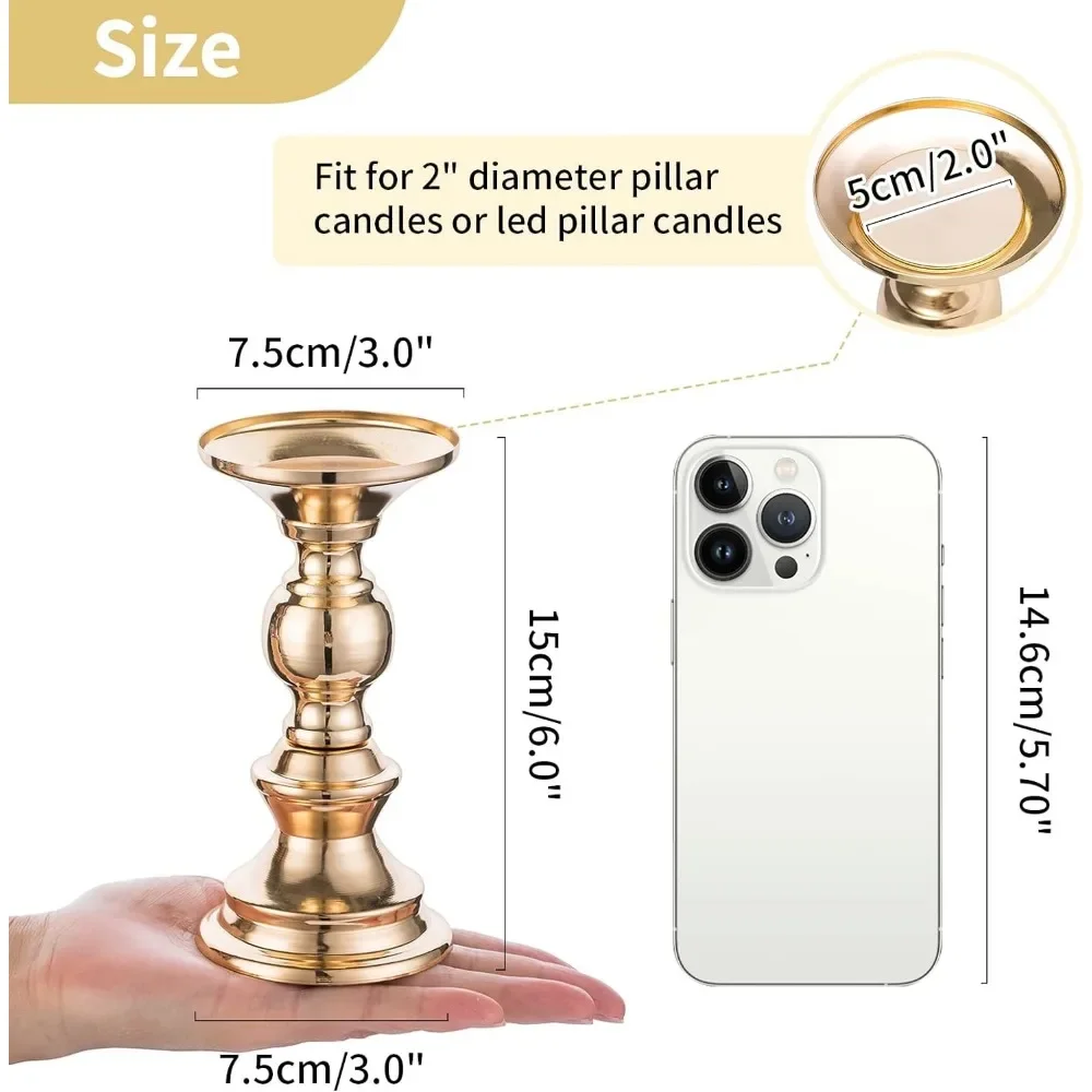 Imagem -03 - Wedding Centerpieces Candlestick Titulares Polegadas Velas Stand Decoração Ideal para Casamentos Centerpiece Partes Home Decor