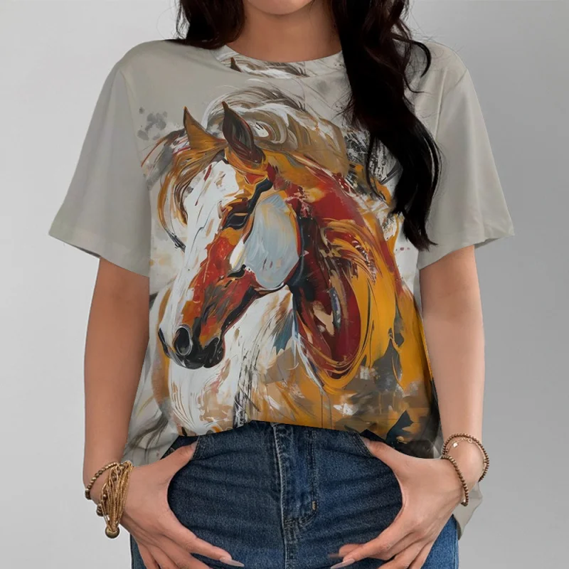 

Funny Animal Graphic Women's T Shirts Causal Short Sleeve Top Women Kawaii Fashion Oversized Female Clothing Ladies Summer Tees