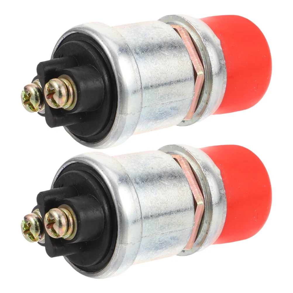 

2Pcs Jk260 Diesel Engine Start Push Button Switch Red Zinc Alloy Long Life Ignition for Car Truck Boat Generator