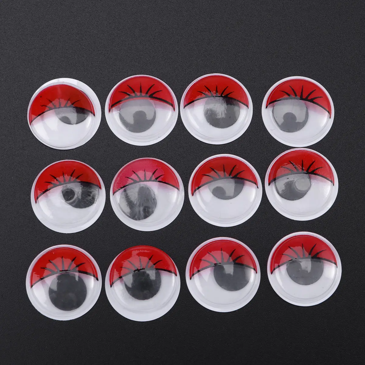 100Pcs 12Mm Plastic Wiggle Googly Eyes for DIY Crafts Handmade Puppets Sewing Crochet Classroom Projects
