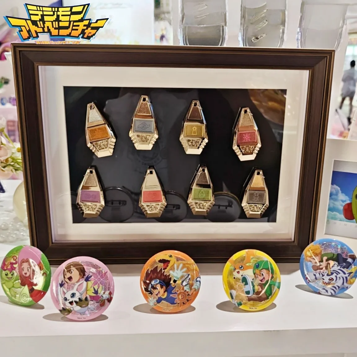 

Anime Digimon Digital Monster Badge And Evolution Key Set - Ishida Yamato Taichi Yagami Collection Decoration Toy Figure