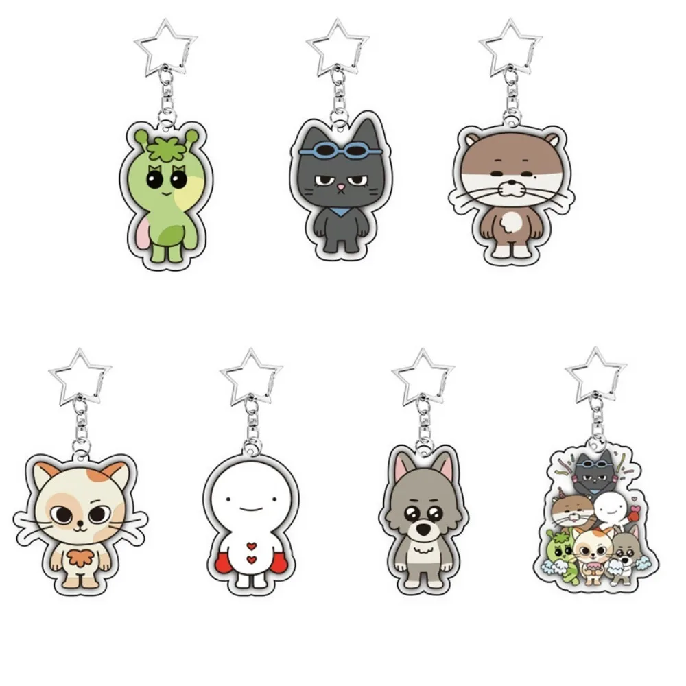 Popular Idol Group Creative Acrylic Keychain Anime Characters Cartoon Cute Animal Pendant Key Ring Cosplay Jewelry Accessories