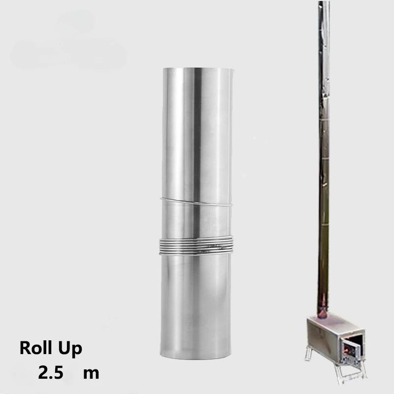 

Уличные печи и аксессуары, 2,5 м, трубка дымохода из титанового сплава, палатка для кемпинга, трубка «сделай сам», дровяная печь, трубка дымохода