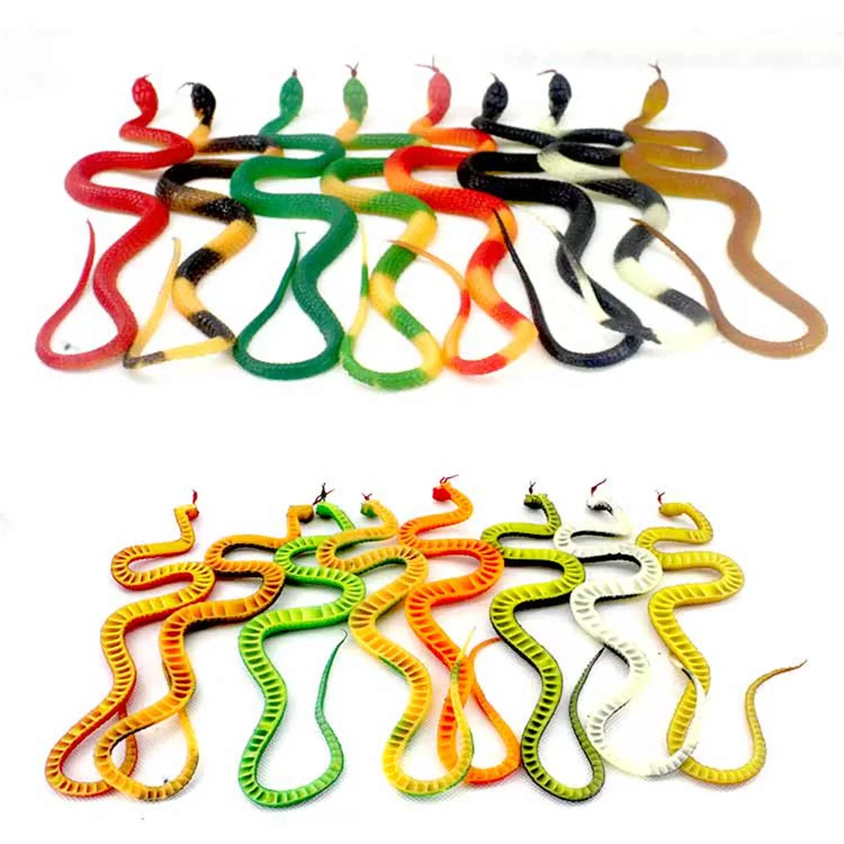 45cm Fake Realistic Rubber Snake Simulation Python Horror Halloween Fool Prank Prop Soft Rubber Snake Simulation Reptile Model