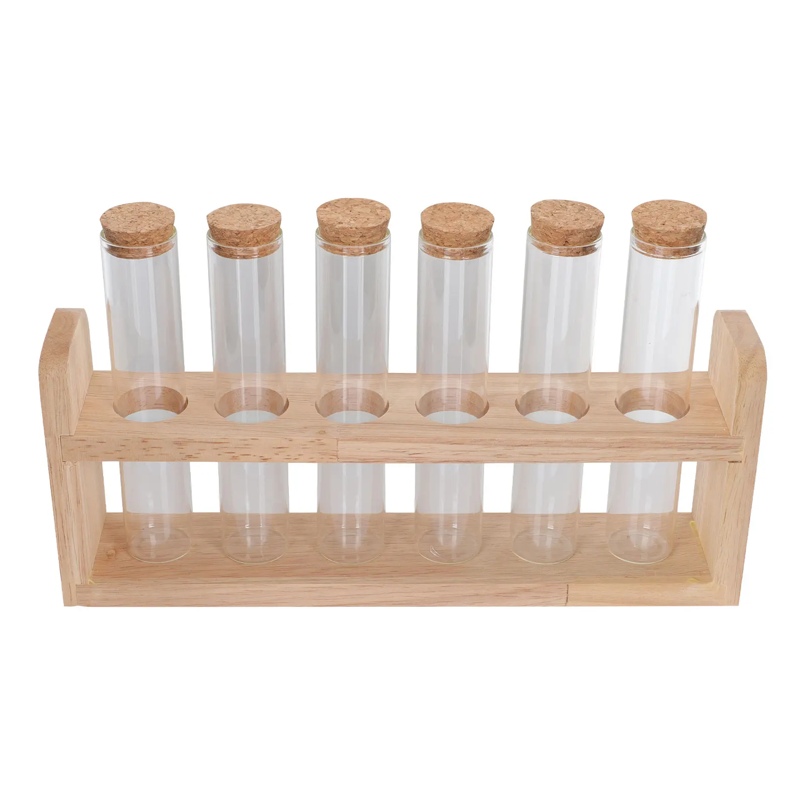 

1 set Coffee Bean Display Stand 6 Glass Test Tubes Rack Storage Home Accessory Tube Holder Kitchen Bar Cafe Restaurant Premium