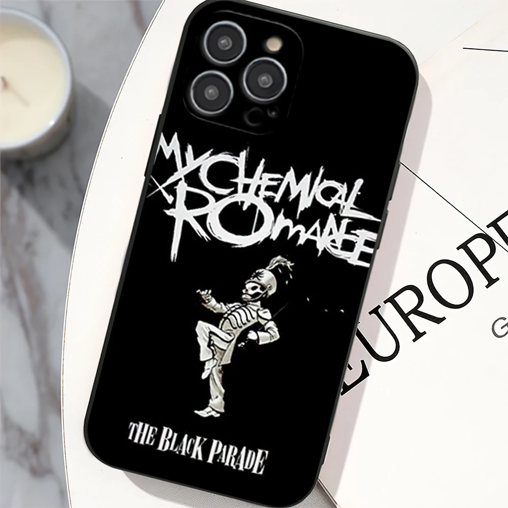 My C-Chemicals R-Romances Phone Case for iPhone 12 11 13 14 15 16 Max Pro Plus Black Soft Silicone Cover