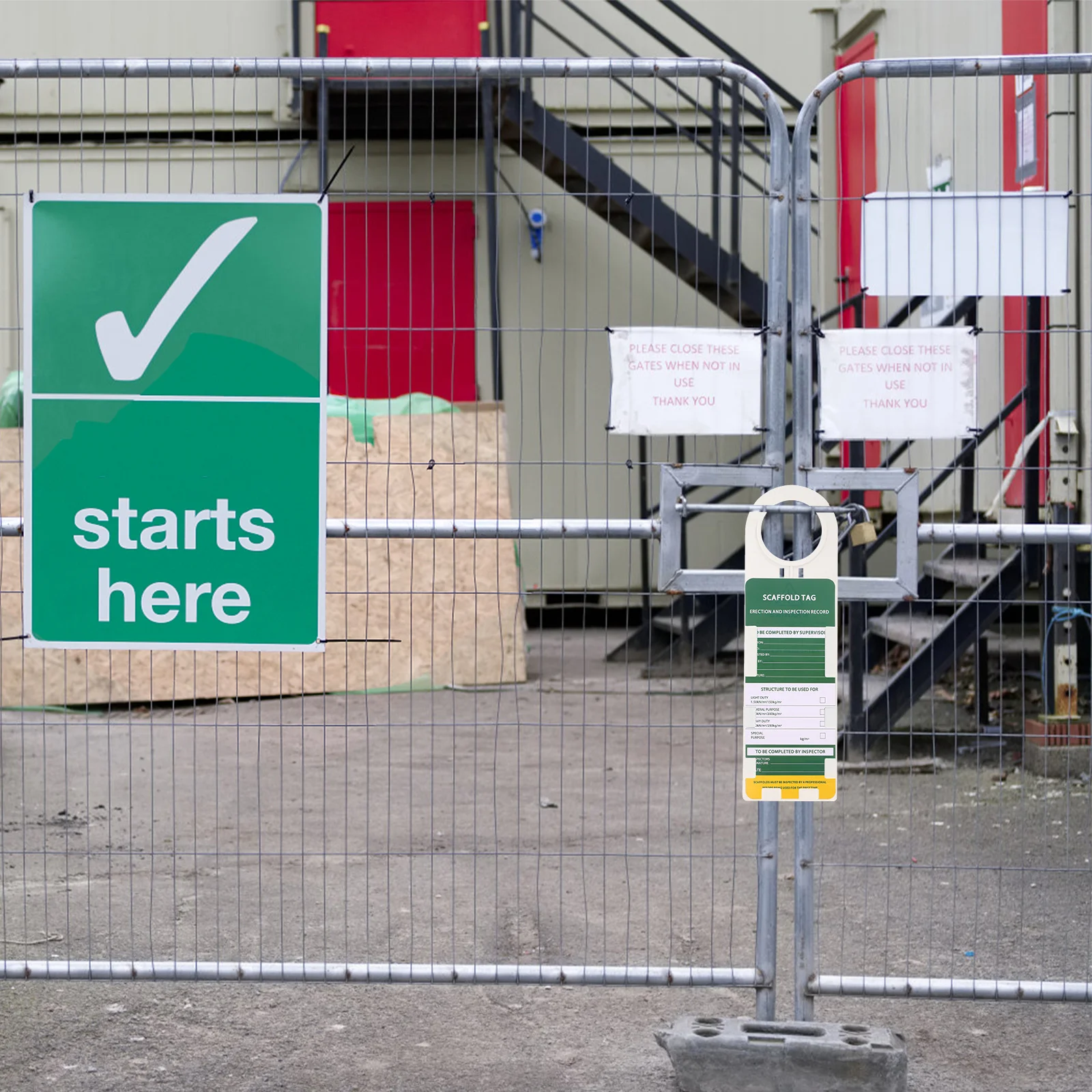 1Set Ladder Inspection Tags Weatherproof Safety Scaffold Tag Inserts High Visibility Industrial Machinery Supplies