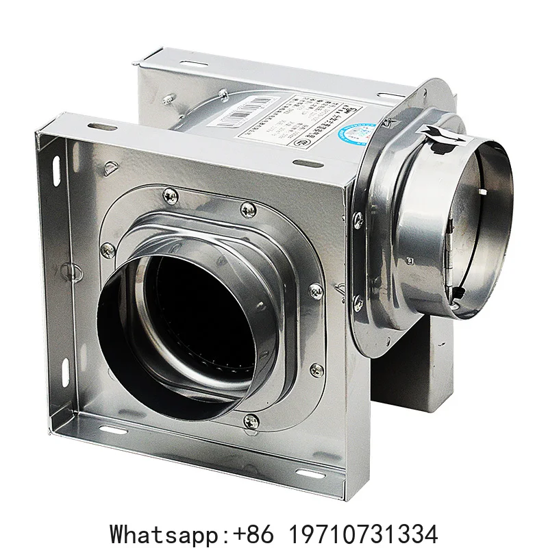 220V Small Household Silent Split Stainless Steel Centrifugal Pipe Fan Powerful Exhaust Fan Exhaust Fan Ventilator