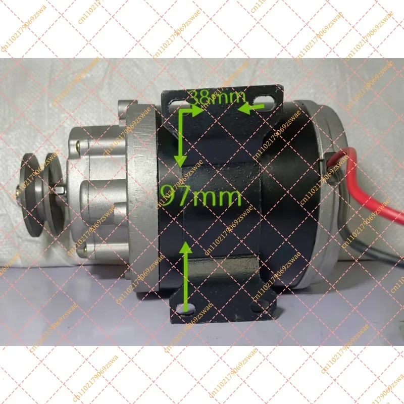 600W DC Gear Motor 12V/24V/48V, High Torque Reduction Motor with Pulley for Food Processing Equipment