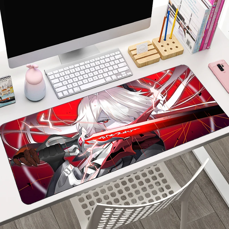 Honkai Star Rail Acheron Mouse Pad Laptop Gaming Accessories Mousepad XXL Purple Anime Girl Desk Mat PC Kawaii Gamer Cabinet Mat